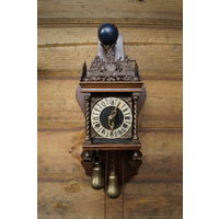 Голландские МАЛЫЕ Настенные Часы 1950-е гг. в стиле XVII века "ZAANSE CLOCK" S#2. ОЧЕНЬ РЕДКИЕ!!!