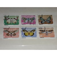 Куба 1979 Фауна. Насекомые. Бабочки. Полная серия 6 марок
