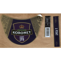 Этикетка пива Koronet light IPA Лидский ПЗ Т479