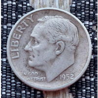 США 10 центов 1952 года, S. Дайм. Рузвельт.