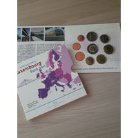 Люксембург 2011 год. 1, 2, 5, 10, 20, 50 евроцентов, 1, 2 евро и 2 евро юбилейные 2011 года . Набор монет в BU буклете.