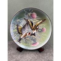 Декоративная тарелка THISTLEFINCHE Жемчужины птичьего мира. Розенталь Германия 19.5 см 1992 год