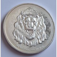 Ниуэ 2020 серебро (1 oz) "Ревущий лев"
