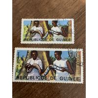 Гвинея 1967. Исследование рептилий Гвинеи. Большая и малая марка. Марка из серии