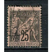 Франция - 1886/1899 - Аллегория 25С - [Mi.80] - 1 марка. Гашеная.  (Лот 54Dk)