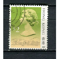 Британский Гонконг - 1987/1991 - Королева Елизавета II 2$ - [Mi.517III] - 1 марка. Гашеная.  (LOT AH27)