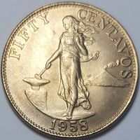 Филиппины 50 сентаво, 1958 UNC