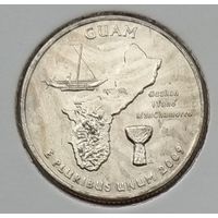 США 25 центов (квотер) 2009 г. Гуам. P. В холдере