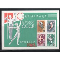 СССР-1963, (Заг.Бл.35),  *  , Спорт, Спартакиада