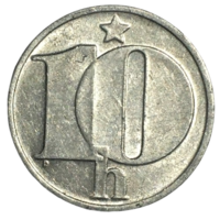 Чехословакия 10 геллеров, 1977