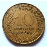 10 сантимов 1964 Франция