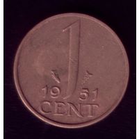 1 цент 1951 год Нидерланды