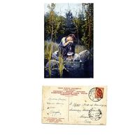Открытка, почтовая карточка,Старинная, Васнецов "АЛЕНУШКА" прошедшая почту  изд. от 1909г и ранее