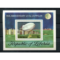 Либерия - 1978 - 75-летие Цеппелинов дирижаблей - [Mi. bl. 89] - 1 блок. MNH.