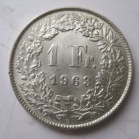 Швейцария 1 франк 1964, серебро  ...Т-.92