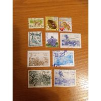 10 марок разных стран флора (4-3)