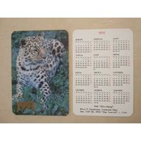 Карманный календарик. Леопард.1993 год
