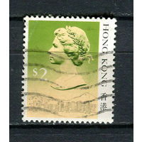 Британский Гонконг - 1987/1991 - Королева Елизавета II 2$ - [Mi.517I] - 1 марка. Гашеная.  (LOT AH28)
