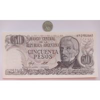 Werty71 Аргентина 50 песо 1976 UNC банкнота