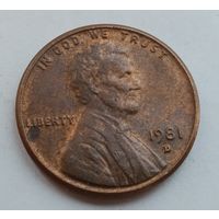1 цент 1981 D