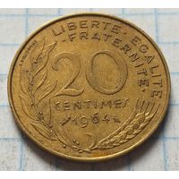 Франция 20 сантимов, 1964       ( 3-7-4 )