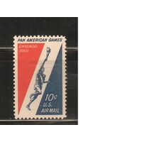 США-1959, (Мих.759) , ** , Спорт, ,(одиночка)