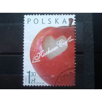 Польша, 2006, День Св. Валентина, Mi-1,20 евро гаш.