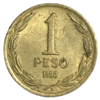 Чили 1 песо, 1990