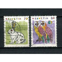 Швейцария - 1991 - Фауна - [Mi. 1436-1437] - полная серия - 2 марки. Гашеные.  (Лот 26W)