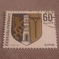 Чехословакия 1973. Герб города Zlutice