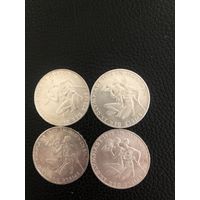 10 марок ФРГ 1972 год олимпиада Мюнхен (J,F,D,G) Серебро