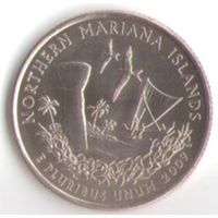 25 центов 2009 г. Северные Марианские острова серия Штаты и Территории Двор D _UNC