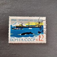 Марка СССР 1963 год Антарктида Китобойная база