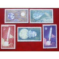 Чехословакия. Космос. ( 5 марок ) 1961 года. 5-7.