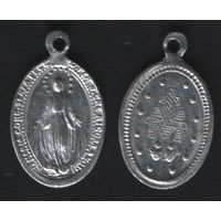 (жетон, подвеска, медальон) религиозный O MARIA CONC.JENZA..  =13,0x21mm_gr (f8