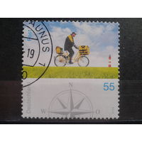 Германия 2005 Почта, почтальон на велосипеде Михель-1,0 евро гаш