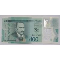 Ямайка 100 долларов 2022 г. 60 лет независимости. Юбилейная. Полимер