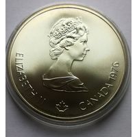 Канада 5 долларов 1976 г. Фихтование Олимпиада Монреаль.  СЕРЕБРО