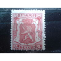 Бельгия 1936 Стандарт, герб  25 сантимов