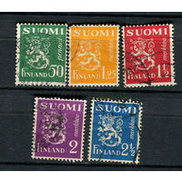 Финляндия - 1932 - Гербы - [Mi. 176-180] - полная серия - 5 марок. Гашеные.  (Лот 197AJ)