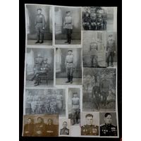 Фото ветеранов 2-й мировой. Наклеенные на бумагу. Размер 21-29.5 см.
