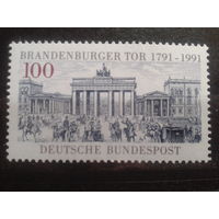 Германия 1991 Бранденбургские ворота - 200 лет **Михель-2,2 евро