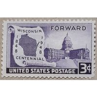 1948 год - 100-летие штата Висконсин  США