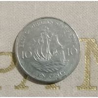 10 центов Восточные Карибы 2004 г.в.
