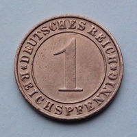 Германия - Веймарская республика 1 рейхспфенниг. 1936. G