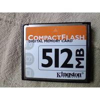 Карта флэш-памяти Kingston 512 МБ тип 1 Compact CF/512 3.3V/5V 9930294-003.A00