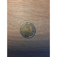 5 лит Литва 1999 г. С рубля