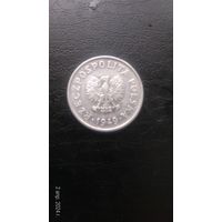Польша 20 грошей 1949 алюминий без слова Ludowa