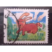 Швеция 1992 100 лет детскому журналу, заяц