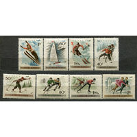 Зимние виды спорта. 1955. Венгрия. Полная серия 8 марок. Чистые